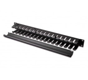 Digitus | 1U cable management cage detachable rear plate | DN-97617 | Black | For installation on the 483 mm (19“) profile rails