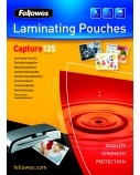 Fellowes | Laminating Pouch PREMIUM | A4 | Glossy | Thickness: 125 micron, Qty Per Pack: 100 pcs; Ideal for notices, craft materials, signage and frequently handled documents; Compatible with all laminator brands