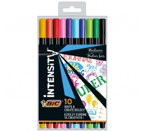 Bic Rašiklių rinkinys FineLiners Intensity Fine 0.4 mm, 10 spalvų rinkinys CEL1011727