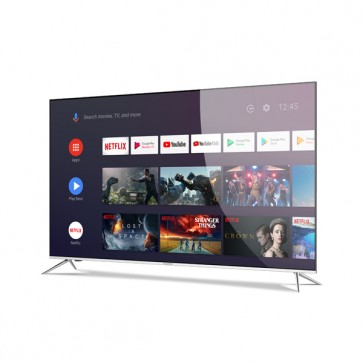 Allview Qled65ePlay6100-U 65" (165cm) 4K UHD QLED Smart Android TV with Google Assistant Remote, Silver metallic frame