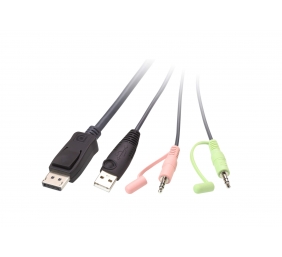 Aten | USB DisplayPort Cable with Remote Port Selector | CS22DP | 2-Port KVM Switch