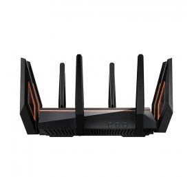 GT-AX11000 Tri-band WiFi Gaming Router | ROG Rapture | 802.11ax | 4804+1148 Mbit/s | 10/100/1000 Mbit/s | Ethernet LAN (RJ-45) ports 4 | Mesh Support Yes | MU-MiMO No | No mobile broadband | Antenna type 8xExternal | 2 x USB 3.1 Gen 1 | month(s)