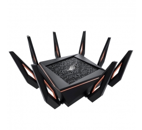 GT-AX11000 Tri-band WiFi Gaming Router | ROG Rapture | 802.11ax | 4804+1148 Mbit/s | 10/100/1000 Mbit/s | Ethernet LAN (RJ-45) ports 4 | Mesh Support Yes | MU-MiMO No | No mobile broadband | Antenna type 8xExternal | 2 x USB 3.1 Gen 1