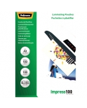 Fellowes | Laminating Pouch | A3 | Glossy | Thickness: 100 micron, Qty Per Pack: 100 pcs; Ideal for notices, craft materials, signage and frequently handled documents; Compatible with all laminator brands