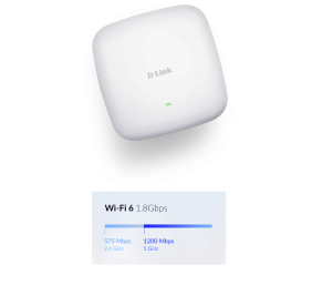 D-Link | Nuclias Connect AX1800 Wi-Fi 6 Access Point | DAP-X2810 | 802.11ac | Mesh Support No | 1200+574  Mbit/s | 10/100/1000 Mbit/s | Ethernet LAN (RJ-45) ports 1 | No mobile broadband | MU-MiMO Yes | PoE in | Antenna type 2xInternal