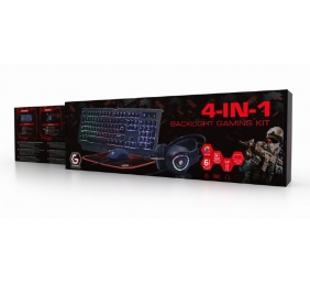 Gembird | 4-in-1 Backlight Gaming Kit "Phantom" | GGS-UMGL4-01 | Gaming Kit | Wired | US | USB