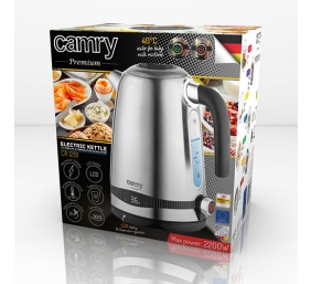 Camry | Kettle | CR 1291 | Electric | 2200 W | 1.7 L | Stainless steel | 360° rotational base | Stainless steel