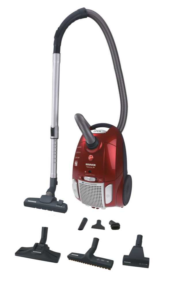 Hoover TE70_TE75011 Vacuum cleaner TELIOS PLUS, 700 W, 3,5 L bag, 66 dB, Red