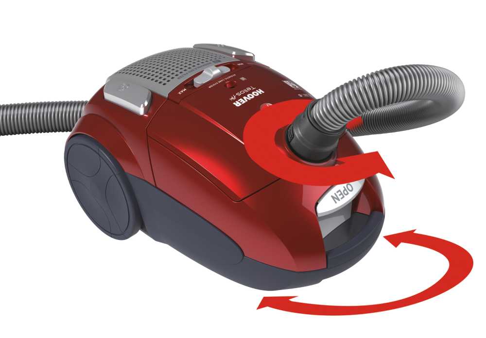 Hoover TE70_TE75011 Vacuum cleaner TELIOS PLUS, 700 W, 3,5 L bag, 66 dB, Red