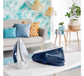 TEFAL | Express Essential Steam Station | SV6116E0 | 2200 W | 1.4 L | 5 to 6 bar | Auto power off | Vertical steam function | Calc-clean function | White/ Blue