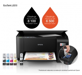 Epson EcoTank L3210 Spausdintuvas rašalinis A4, Spalvotas, MFP, USB