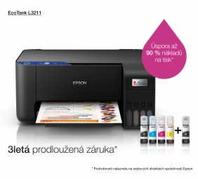 Epson EcoTank L3211 Spausdintuvas rašalinis spalvotas MFP A4 33 ppm USB