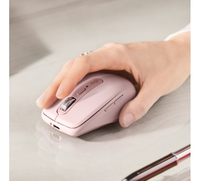 Logitech MX Anywhere 3 Belaidė pelė, RF Wireless + Bluetooth, 4000 DPI, Rožinė