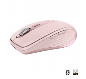Logitech MX Anywhere 3 Belaidė pelė, RF Wireless + Bluetooth, 4000 DPI, Rožinė