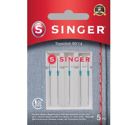 Singer | Topstitch Needle 90/14 5PK Metalic Thread