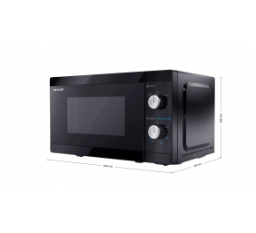 Sharp | YC-MS01E-B | Microwave Oven | Free standing | 20 L | 800 W | Black