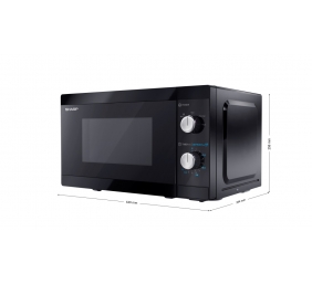 Sharp | Microwave Oven | YC-MS01E-B | Free standing | 20 L | 800 W | Black