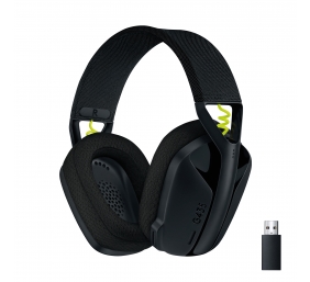 Logitech G435 LIGHTSPEED Belaidės žaidimų ausinės, Black and Neon Yellow