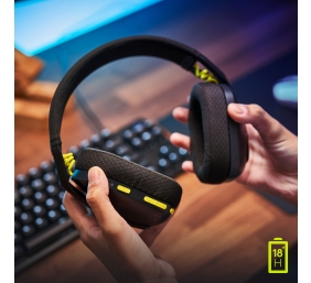 Logitech G435 LIGHTSPEED Belaidės žaidimų ausinės, Black and Neon Yellow