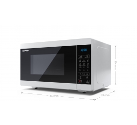 Sharp Microwave oven with Grill YC-MG51E-W Free standing 900 W Grill White