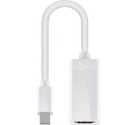 Goobay | Mini DisplayPort/HDMI adapter cable 1.1 | 51729 | White | Mini DisplayPort male | HDMI female (Type A)