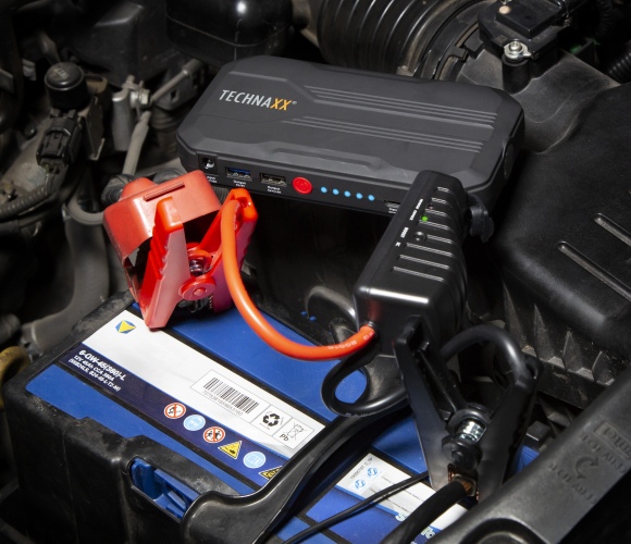 Šuolinis starteris automobiliui ir išorinė baterija 12000mAh