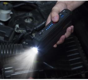 Šuolinis starteris automobiliui ir išorinė baterija 12000mAh