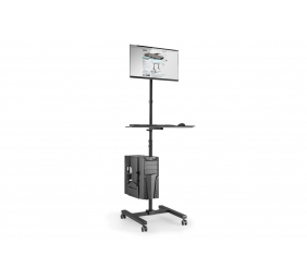 Digitus | Mobile workstation with individual height adjustment | DA-90374 | Monitor Mount, PC Holder | 17-32 " | Black