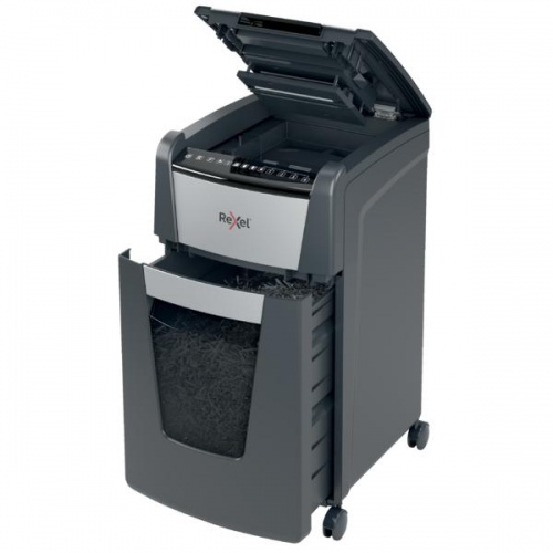 Rexel Optimum AutoFeed+ 225X Dokumentų naikiklis Cross shredding 4x25mm P-4 60 L, 55 dB, Pilka/Juoda