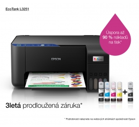 Epson EcoTank L3251 Spausdintuvas rašalinis spalvotas MFP A4 33 ppm Wi-Fi USB