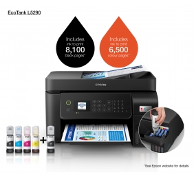 Spausdintuvas rašalinis Epson EcoTank L5290 A4, Spalvotas, MFP, ADF, WiFi