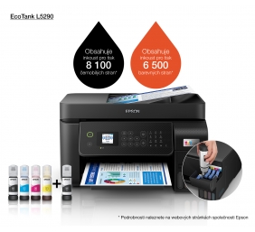 Spausdintuvas rašalinis Epson EcoTank L5290 A4, Spalvotas, MFP, ADF, WiFi