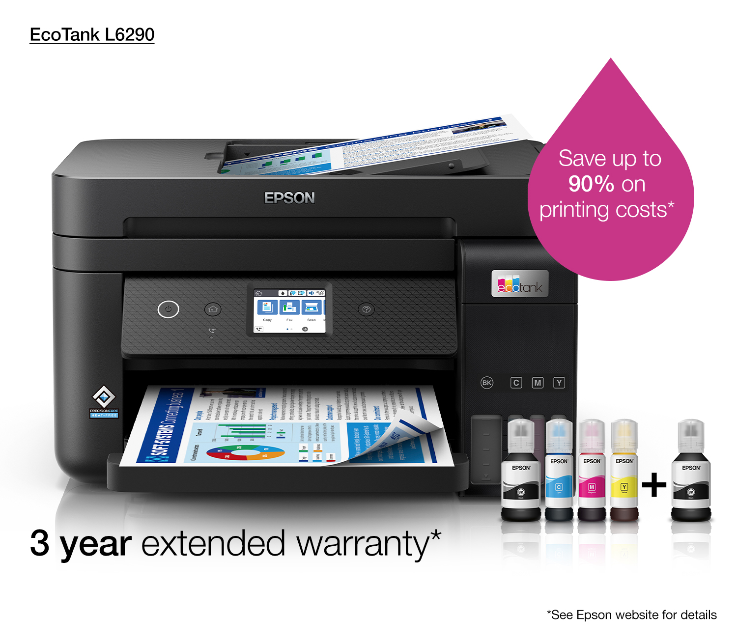 Epson Multifunctional printer | EcoTank L6290 | Inkjet | Colour | 4-in-1 | Wi-Fi | Black