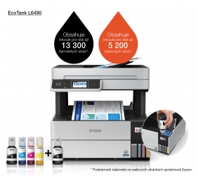 Epson EcoTank L6490 Spausdintuvas rašalinis spalvotas MFP A4 37 ppm USB Wi-Fi Ethernet LAN