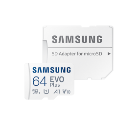 Samsung | microSD Card | EVO PLUS | 64 GB | MicroSDXC | Flash memory class 10 | SD adapter