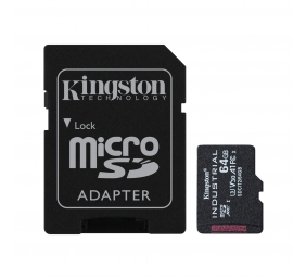 Kingston | UHS-I | 64 GB | microSDHC/SDXC Industrial Card | Flash memory class Class 10, UHS-I, U3, V30, A1 | SD Adapter