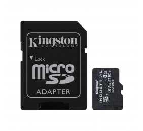 Kingston | UHS-I | 8 GB | microSDHC/SDXC Industrial Card | Flash memory class Class 10, UHS-I, U3, V30, A1 | SD Adapter