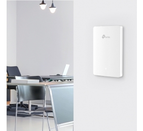 TP-LINK | AX1800 Wall-Plate Dual-Band Wi-Fi 6 Access Point | EAP615-Wall | 802.11ax | 10/100/1000 Mbit/s | Ethernet LAN (RJ-45) ports 4 | MU-MiMO Yes | PoE out