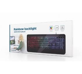 Gembird | Multimedia Keyboard | KB-UML-03 | Multimedia | Wired | US | Black