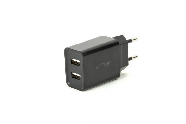 EnerGenie | 2-port universal USB charger | EG-U2C2A-03-BK