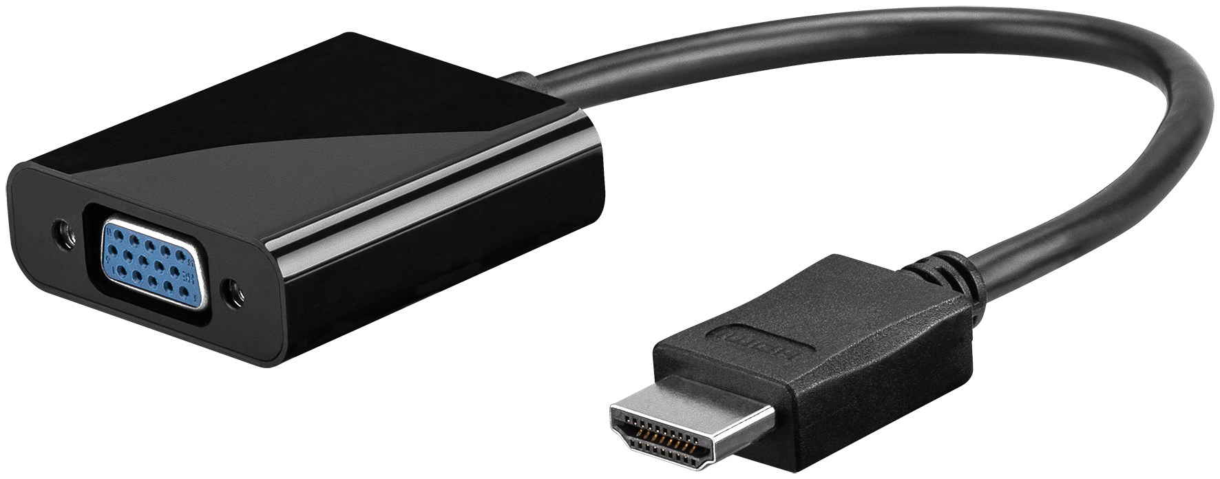 Goobay | HDMI/VGA adapter, nickel plated | 68793 | Black | HDMI male (type A) | VGA female (15-pin)