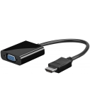 Goobay Black | HDMI male (type A) | VGA female (15-pin) | HDMI/VGA adapter, nickel plated | 68793