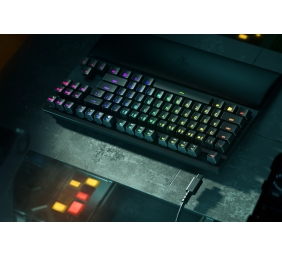Razer | Huntsman V2 Tenkeyless | Gaming keyboard | Wired | Optical Gaming Keyboard | RGB LED light | US | Clicky Purple Switch