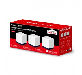 AC1900 Whole Home Mesh Wi-Fi System | Halo H50G (3-Pack) | 802.11ac | 1300+600 Mbit/s | Mbit/s | Ethernet LAN (RJ-45) ports 3 | Mesh Support Yes | MU-MiMO Yes | No mobile broadband | Antenna type