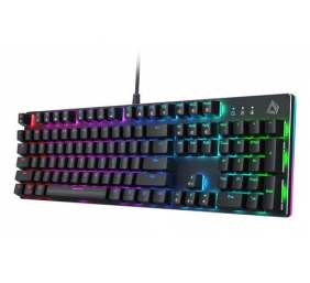 Aukey KM-G12 Mechanical Keyboard, RGB LED light, Wired, Black, Blue Switch, Numeric keypad