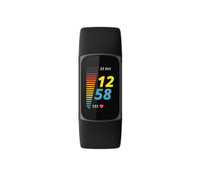 Fitbit Charge 5 Fitness tracker GPS (satellite) AMOLED Touchscreen Activity monitoring 24/7 Waterproof Bluetooth Black/Graphite