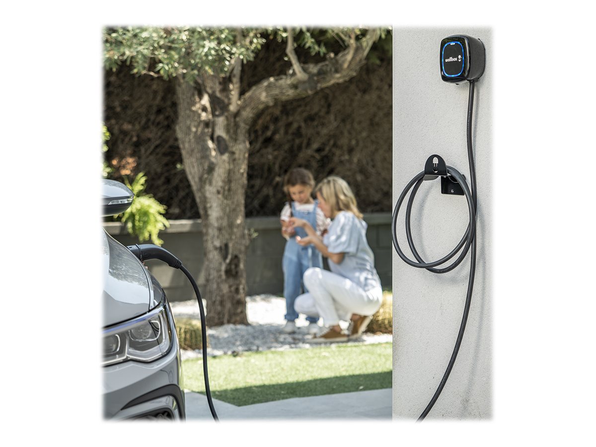 Wallbox | Pulsar Plus Electric Vehicle charger Type 2, 22kW | 22 kW | Wi-Fi, Bluetooth | Compact and powerfull EV Charging stastion - Smaller than a toaster, lighter than a laptop  Connect your charger to any smart device via Wi-Fi or Bluetooth and use th