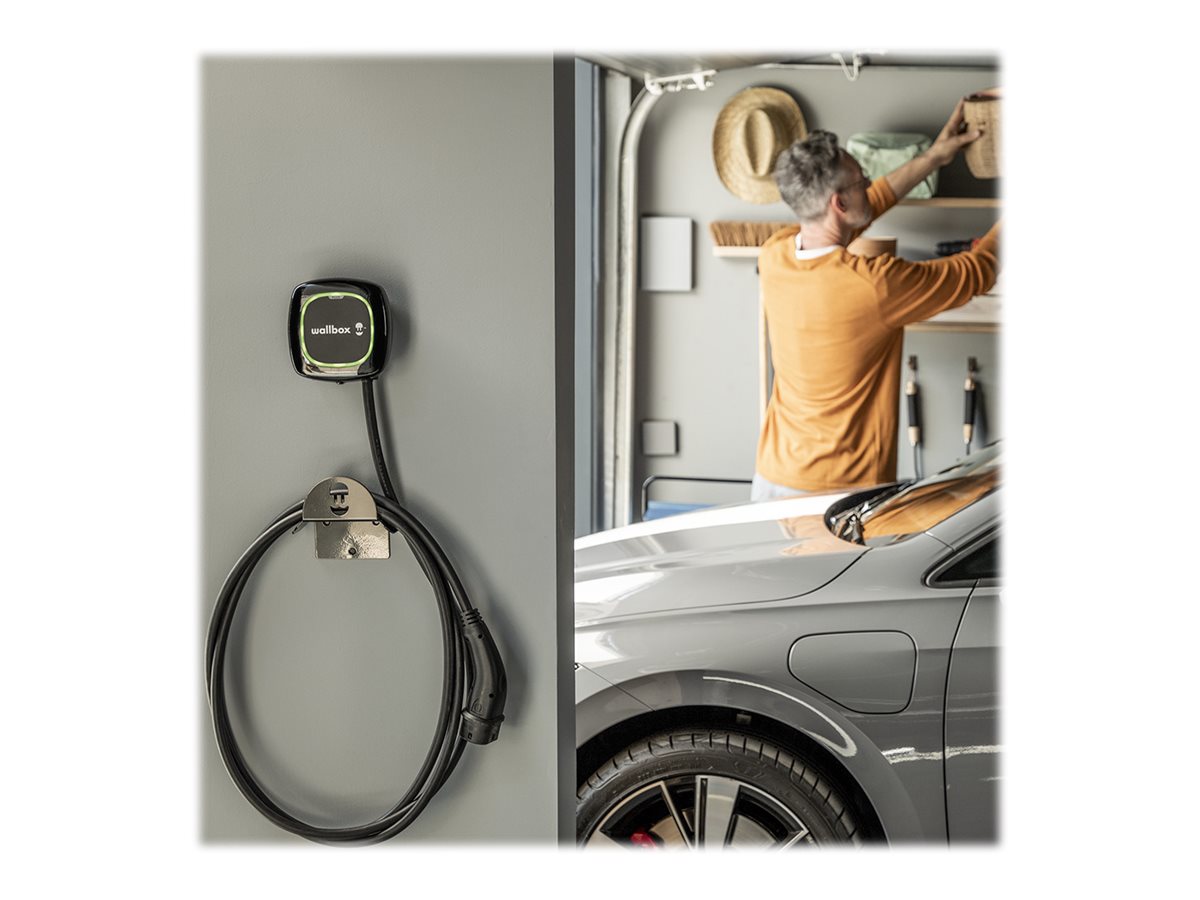 Wallbox | Pulsar Plus Electric Vehicle charger Type 2, 22kW | 22 kW | Wi-Fi, Bluetooth | Compact and powerfull EV Charging stastion - Smaller than a toaster, lighter than a laptop  Connect your charger to any smart device via Wi-Fi or Bluetooth and use th