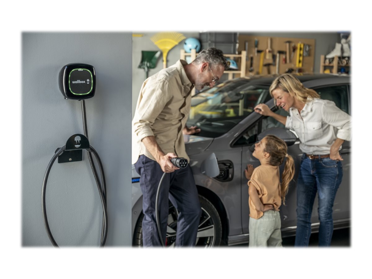 Wallbox | Pulsar Plus Electric Vehicle charger Type 2, 22kW | 22 kW | Wi-Fi, Bluetooth | Compact and powerfull EV Charging stastion - Smaller than a toaster, lighter than a laptop  Connect your charger to any smart device via Wi-Fi or Bluetooth and use th