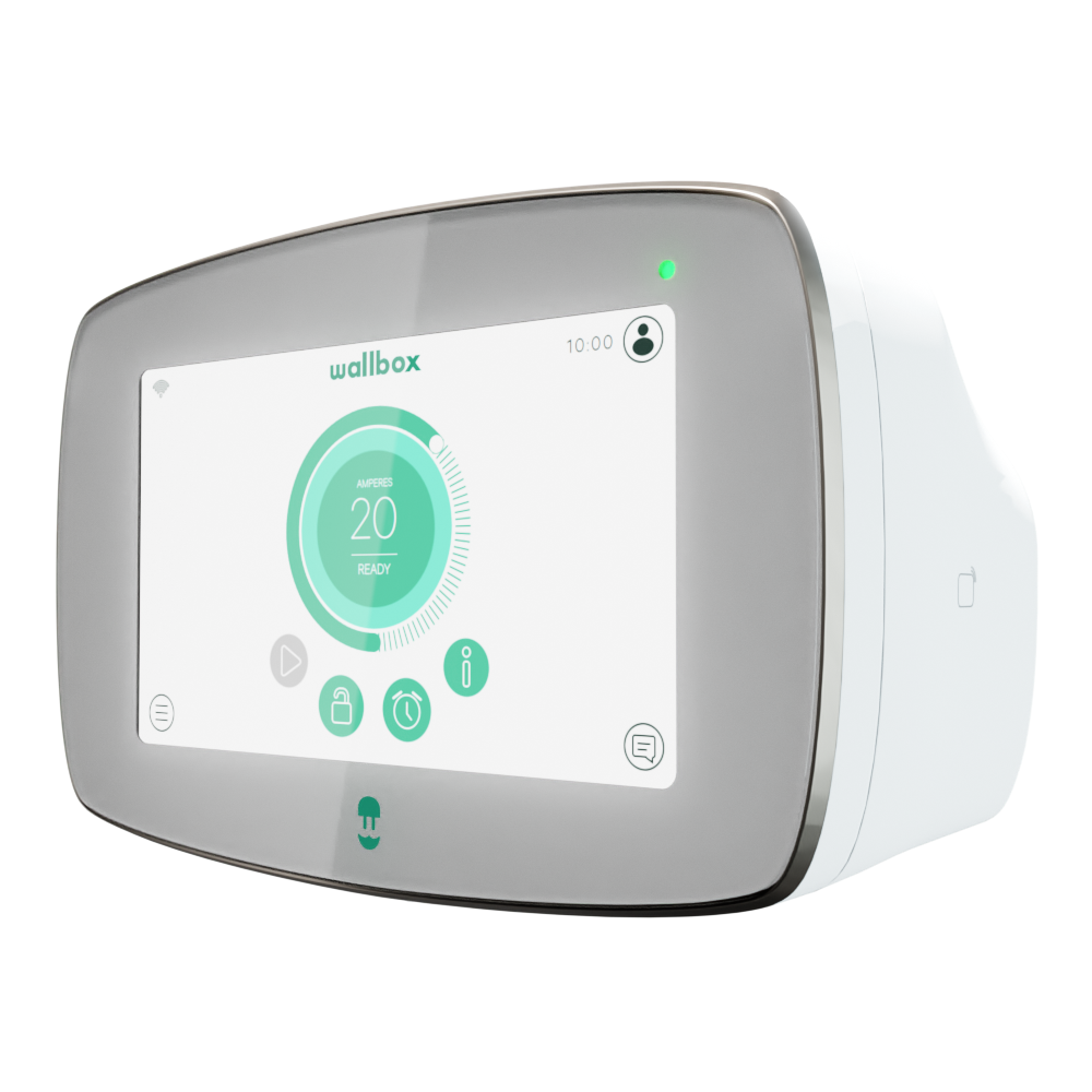 Wallbox | Commander 2 Electric Vehicle charger, 5 meter cable Type 2 | 22 kW | Wi-Fi, Bluetooth, Ethernet, 4G (optional) | Premium feel charging station equiped with 7” Touchscreen for Public and Private charging scenarios. Like all other Wallbox models i